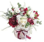 Red and White Peonies Box