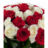 Red and White Roses Bouquet