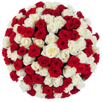 Red and White Roses Bouquet