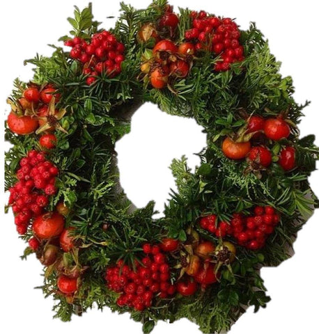 Red Berry Festive Wreath - Flowers Box London