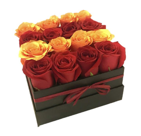 Red & Orange Roses Signature Box