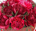 Red Peonies Hat Box