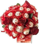 Red Raffaello Chocolate Bouquet with Roses