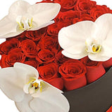 Red Roses and Birds Hat Box