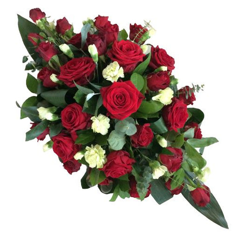 Red Roses and Carnation Funeral Spray
