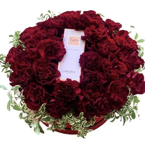 Red Roses and Perfume Box