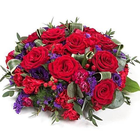 Red Roses & Carnations Posy - Flowers Box London