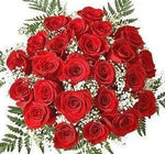 Red Roses with Gypsophila Bouquet