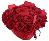 Red Roses with Heart Box