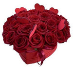 Red Roses with Heart Box