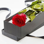Red Single Rose Luxury Box - Flowers Box London