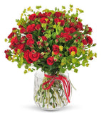 Red Spray Roses with Buphleurum