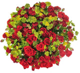 Red Spray Roses with Buphleurum Bouquet - Flowers Box London