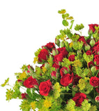 Red Spray Roses with Buphleurum Bouquet - Flowers Box London