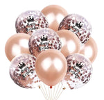 Rose Gold Happy Birthday Balloons Bouquet