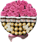 Roses and Chocolate with Nutella or Jams Hat Box