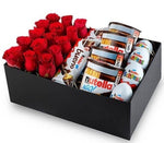 Roses and Kinder Chocolate Box - Flowers Box London