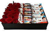 Roses and Kinder Chocolate Box - Flowers Box London