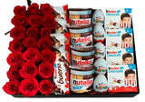 Roses and Kinder Chocolate Box - Flowers Box London