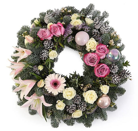 Roses and Lily Door Wreath