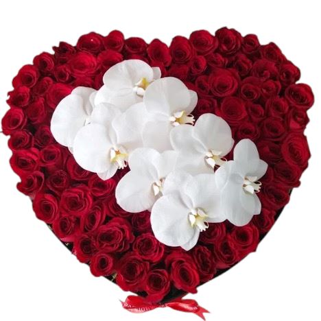 Roses and Orchids Love Box - Flowers Box London