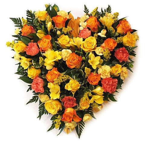 Roses & Freesias Heart