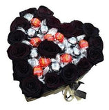 Roses with Lindt Lindor Truffles - Flowers Box London
