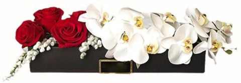 Roses with Phalaenopsis Luxury Box