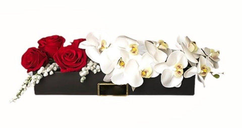 Roses with Phalaenopsis Luxury Box
