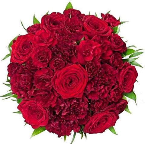 Ruby Red Gorgeous Bouquet - Flowers Box London