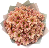 Salmon Daisy Chrysanthemum Bouquet - Flowers Box London