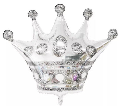 Silver Crown Balloon - Flowers Box London