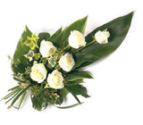 Six Roses with Greenery Bouquet - Flowers Box London