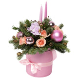 Spray Roses Christmas Box - Flowers Box London