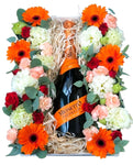 Spring Flowers with Champagne Gift Box