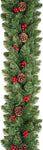 Spruce with Ilex Berry Holiday Garland - Flowers Box London
