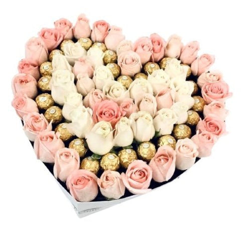 Stunning Roses and Chocolates Box - Flowers Box London