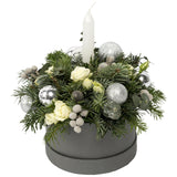 Subtle Christmas Box with Candle - Flowers Box London