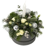Subtle Christmas Box with Candle - Flowers Box London