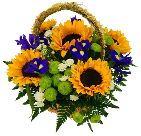 Sunny basket of Flowers
