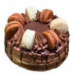 Triple Chocolate Cake with Macarons - Flowers Box London