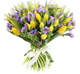 Tulips In Purple Bouquet - Flowers Box London