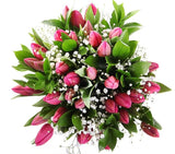Tulips with Gypsophila Bouquet - Flowers Box London