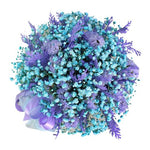 Turquoise Gypsophila with Purple Leaves Box