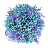 Turquoise Gypsophila with Purple Leaves Box