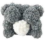 Twin Luxury Grey Rose Teddy Bear