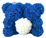 Twin Luxury Navy Rose Teddy Bear