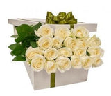 Two Dozen White Roses Luxury Box