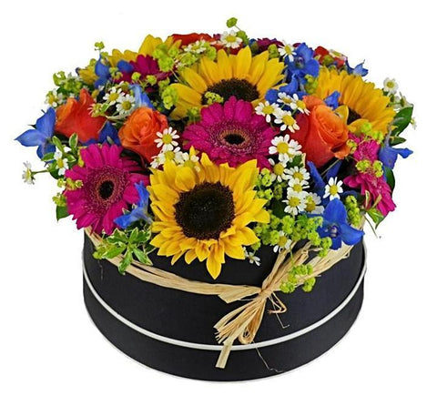 Vibrant Garden Hat Box