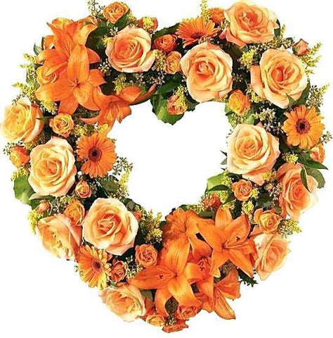 Vibrant Orange Open Heart - Flowers Box London